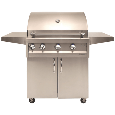 Artisan 32-Inch 3-Burner Professional Freestanding Gas Grill With Rotisserie & Light ARTP-32C-NG/LP Flame Authority