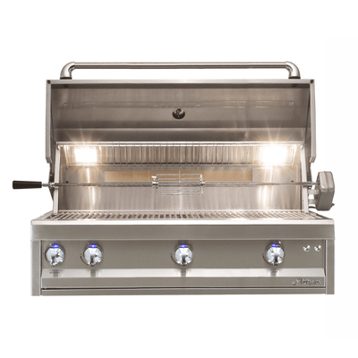 Artisan 42-Inch 3-Burner Built-In Professional Gas Grill With Rotisserie & Light ARTP-42-NG/LP Flame Authority