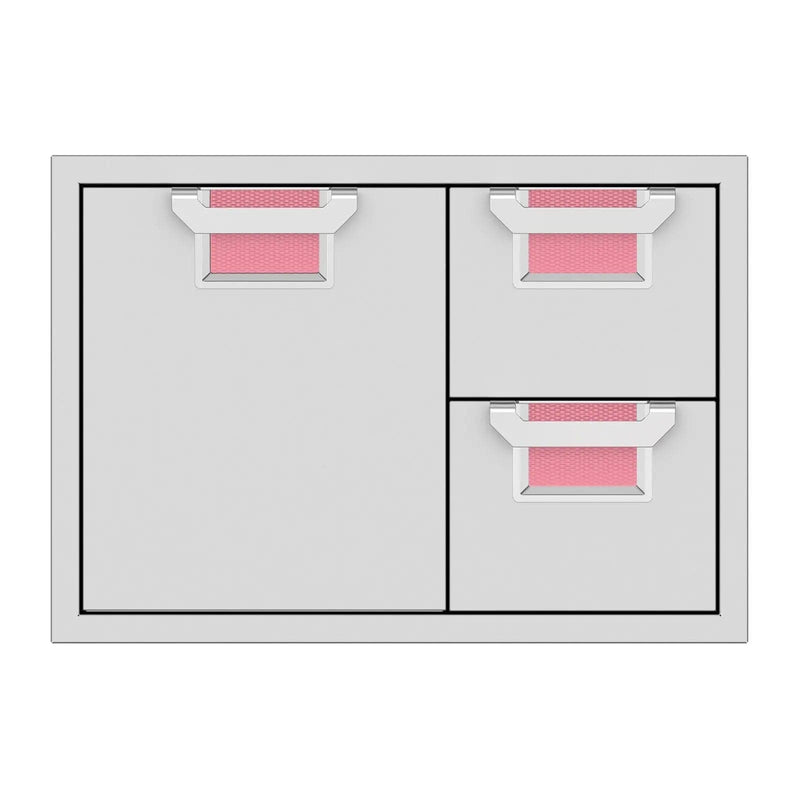 Aspire by Hestan 30-Inch Reef Pink Drawer and Door Combo AESDR30-PK BBQ Island Components AESDR30-PK Flame Authority