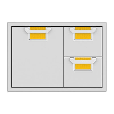 Aspire by Hestan 30-Inch Sol Yellow Drawer and Door Combo AESDR30-YW BBQ Island Components AESDR30-YW Flame Authority