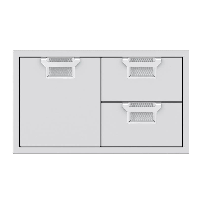 Aspire by Hestan 36-Inch Double Drawer and Storage Door Combination AESDR36 BBQ Island Components AESDR36 Flame Authority