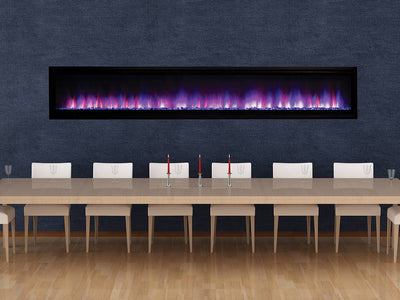 Astria 100 inch Plexus Series Contemporary Electric Fireplace MPE-100D MPE-100D Flame Authority