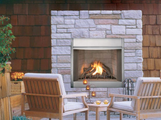 Astria 42 inch Polaris Outdoor Traditional Vent-Free Gas Fireplace Polaris42 Fireplaces Flame Authority