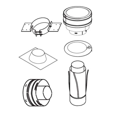 Astria 6/12 to 12/12 Vertical Termination for Flex Vent SFVT45 Fireplace Accessories SFVT45 Flame Authority