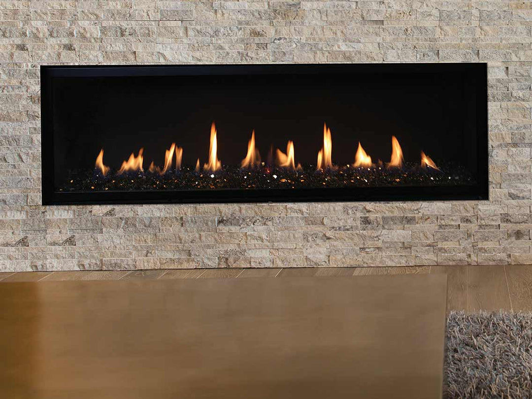 Astria 60 inch Allume Linear Contemporary Direct Vent Fireplace ALLUME60TEN-B Fireplaces ALLUME60TEN-B Flame Authority