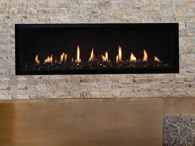 Astria 60 inch Allume Linear Contemporary Direct Vent Fireplace ALLUME60TEN-B Flame Authority
