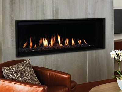 Astria 60 inch Allume Linear Contemporary Direct Vent Fireplace ALLUME60TEN-B Flame Authority