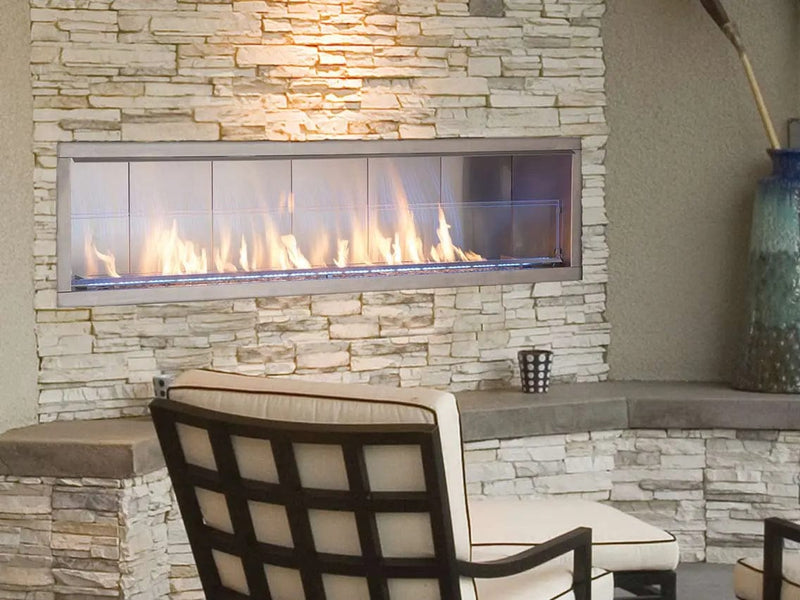 Astria 72 inch Barcelona Lights Linear Outdoor Vent-Free Fireplace ODLVF72ZEN Fireplaces ODLVF72ZEN Flame Authority