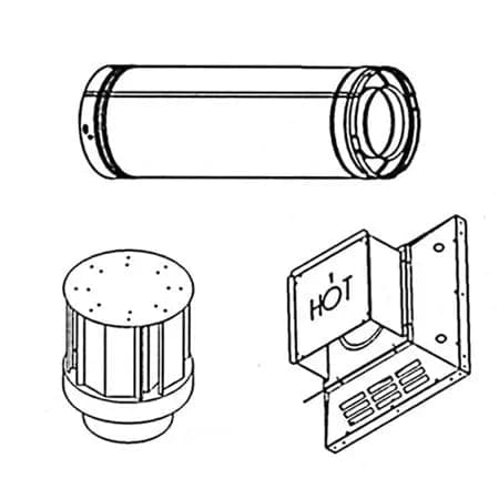 Astria Adjustable Length Slip Section Direct Vent System SV4.5LA Fireplace Accessories SV4.5LA Flame Authority