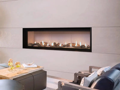 Astria Allume 60 inch DLX Linear Direct Vent Gas Fireplace ALLUMEDLX60TEN-B Fireplaces ALLUMEDLX60TEN-B Flame Authority