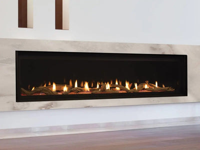 Astria Allume 84 inch DLX Linear Direct Vent Gas Fireplace ALLUMEDLX84TEN Fireplaces ALLUMEDLX84TEN Flame Authority