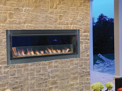 Astria Berlin Lights 43" Linear Contemporary Outdoor Vent-Free Fireplace Flame Authority