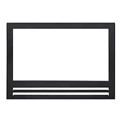 Astria Black Clean Face Facade With Square Opening FCFSOBLK Fireplace Accessories FCFSOBLK Flame Authority