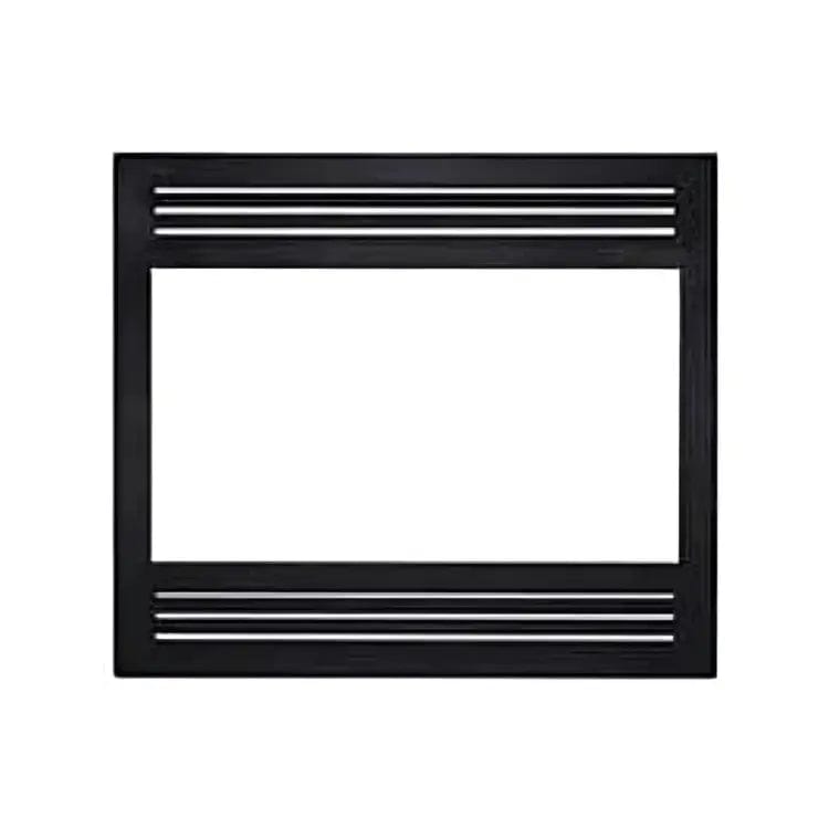 Astria Black Louvered Facade With Square Opening FLVSOBLK Fireplace Accessories FLVSOBLK Flame Authority