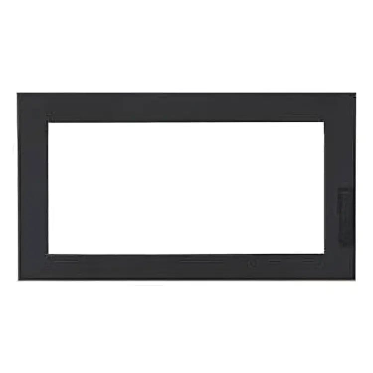 Astria Black Steel Square Pane Door Wood Burning Fireplace DSSPBLK Fireplace Accessories DSSPBLK Flame Authority