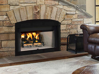 Astria Blackstone Open-Hearth Wood-Burning Fireplace Flame Authority