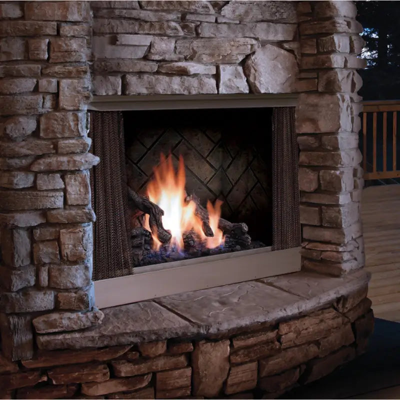 Barbara Jean Collection 42-Inch Outdoor Gas Fireplace – Natural Gas, 55,000 BTU Fireplaces Flame Authority