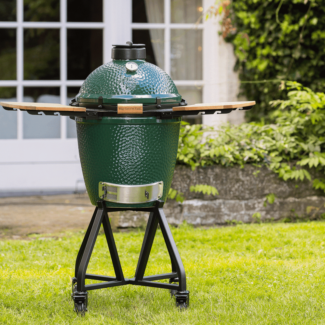 Big Green Egg Medium Compact Ceramic Kamado Grill Grills 117625 Flame Authority