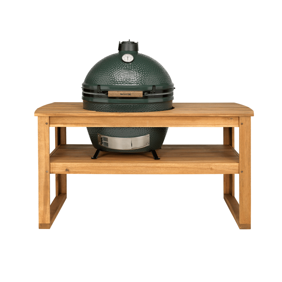 Big Green Egg Solid Acacia Hardwood Table for XL Grill Accessories 118264 Flame Authority