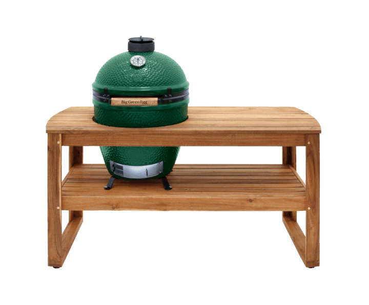 Big Green Egg Solid Acacia Table for Large Grill Accessories 118257 Flame Authority