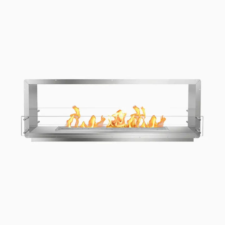 Bio Flame 72-Inch Double-Sided Ventless Ethanol Firebox with 60-Inch Manual Burner Fireplaces Flame Authority