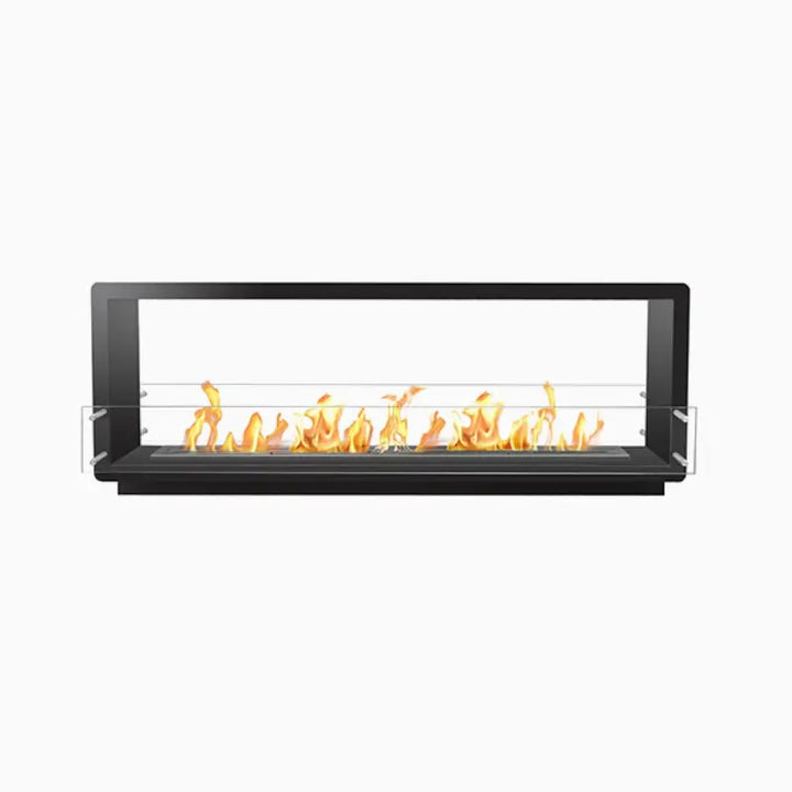 Bio Flame 72-Inch Double-Sided Ventless Ethanol Firebox with 60-Inch Manual Burner Fireplaces Flame Authority