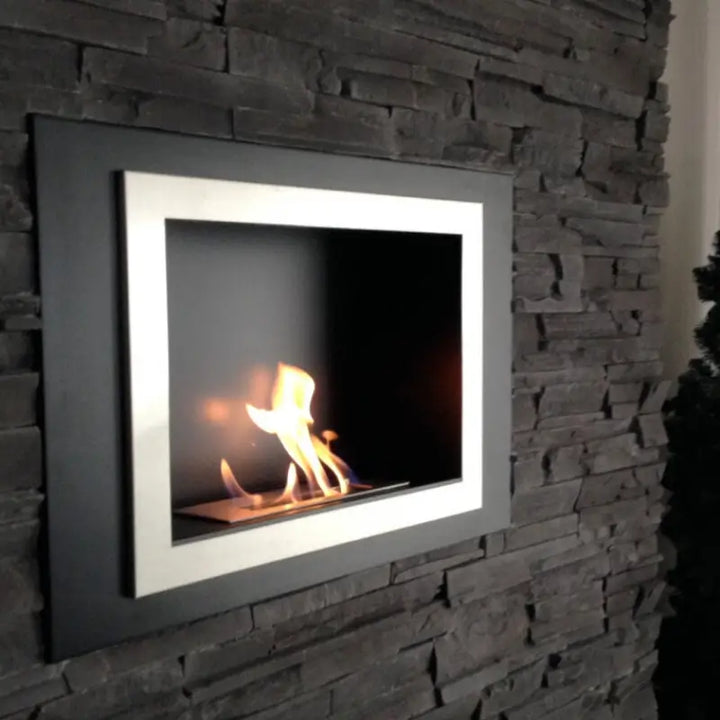 Bio Flame Lorenzo 45.25-Inch Wall Mounted Ventless Bioethanol Fireplace