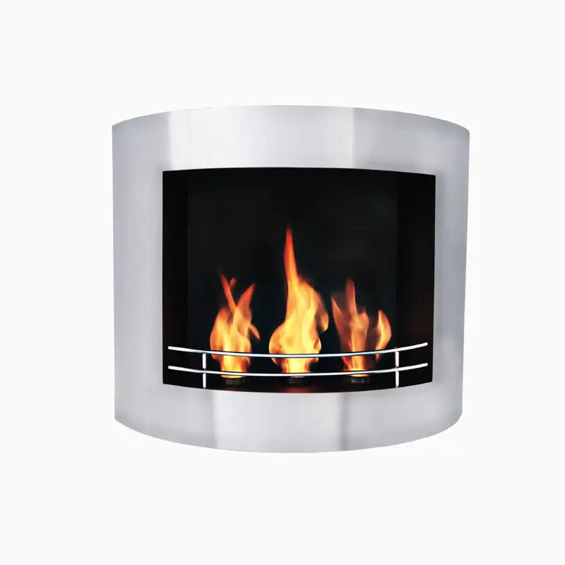 Bio Flame Prive Wall Mounted Ventless Bioethanol Fireplace – Brushed Stainless Steel Fireplaces Prive-Silver Flame Authority