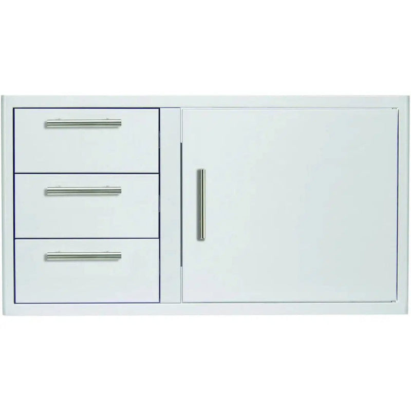 Blaze 39" Access Door & Triple Drawer Combo With Soft Close Hinges and Lights BLZ‐DDC‐39‐R‐LTSC