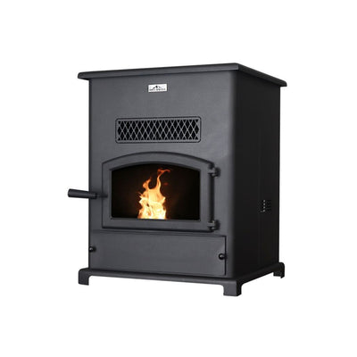 Breckwell 23" BIG E Pellet Stove with Black Door and Ashpan SP1000