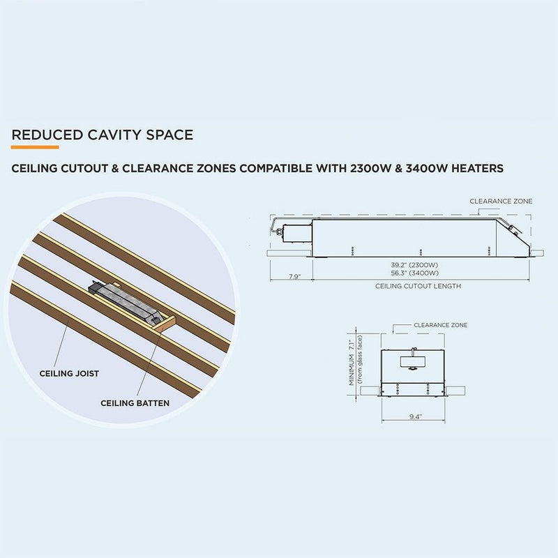 Bromic Low Clearance Ceiling Recess Kit for Platinum Electric 3400W BH3623008Bromic Low Clearance Ceiling Recess Kit for Platinum Electric 3400W BH3623008 | Flame Authority - Trusted Dealer