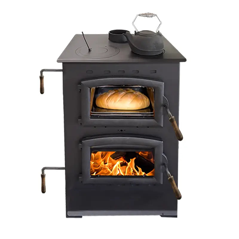 Buck Stove Homesteader Wood Cookstove with 1.6 Cu. Ft. Oven & Two Cooking Eyes Fireplaces FP HOMESTEADER Flame Authority