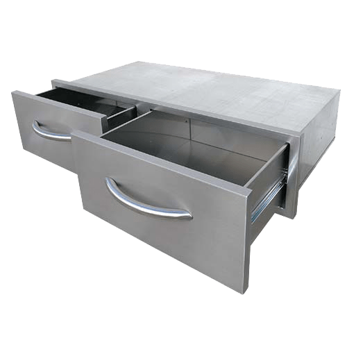 Cal Flame 2 Drawer Horizontal BBQ08867 BBQ Island Components BBQ08867 Flame Authority