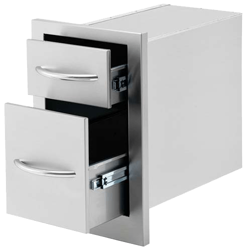 Cal Flame 2 Drawer Storage Deep Drawer BBQ07868P BBQ Island Components BBQ07868P Flame Authority