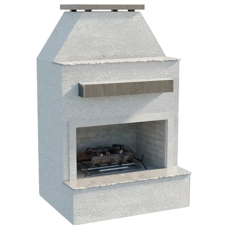 Cal Flame Durango 905-2 Outdoor Gas Fireplace with Extended Bottom Mantel – 90,000 BTU Fireplaces FRP905-2 Flame Authority
