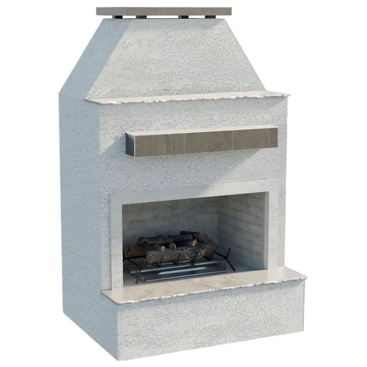 Cal Flame Durango 905-2 Outdoor Gas Fireplace with Extended Bottom Mantel – 90,000 BTU Fireplaces FRP905-2 Flame Authority