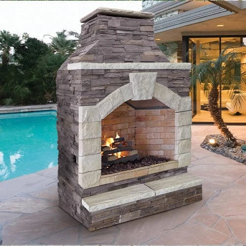 Cal Flame Durango Outdoor Fireplace FRP909-2 Fireplaces Flame Authority