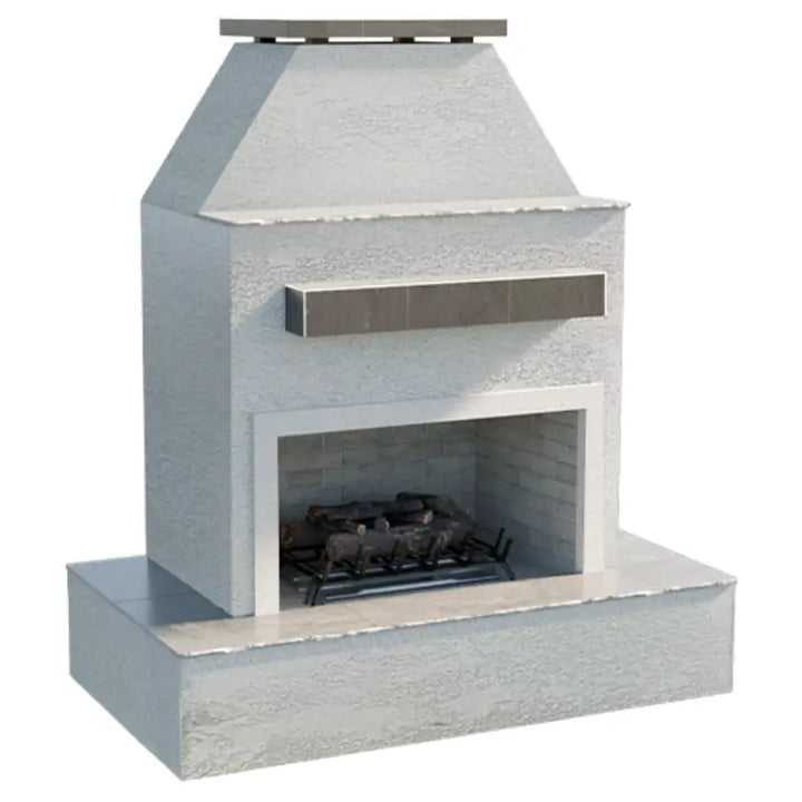 Cal Flame Key West 905-3 72" Outdoor Gas Fireplace with Wrap-Around Mantel – 90,000 BTU Fireplaces FRP905-3 Flame Authority