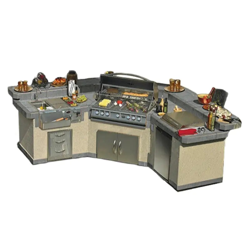 Cal Flame Laguna Q GPV3100 Platinum Series Outdoor BBQ Kitchen BBQ Islands GPV-3100 Flame Authority