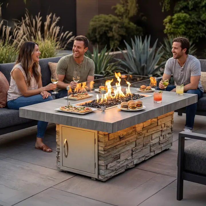 Cal Flame Mojave FPT-RT601M 72" Outdoor Gas Fire Pit – 90,000 BTU Fire Pits FPT-RT601M Flame Authority