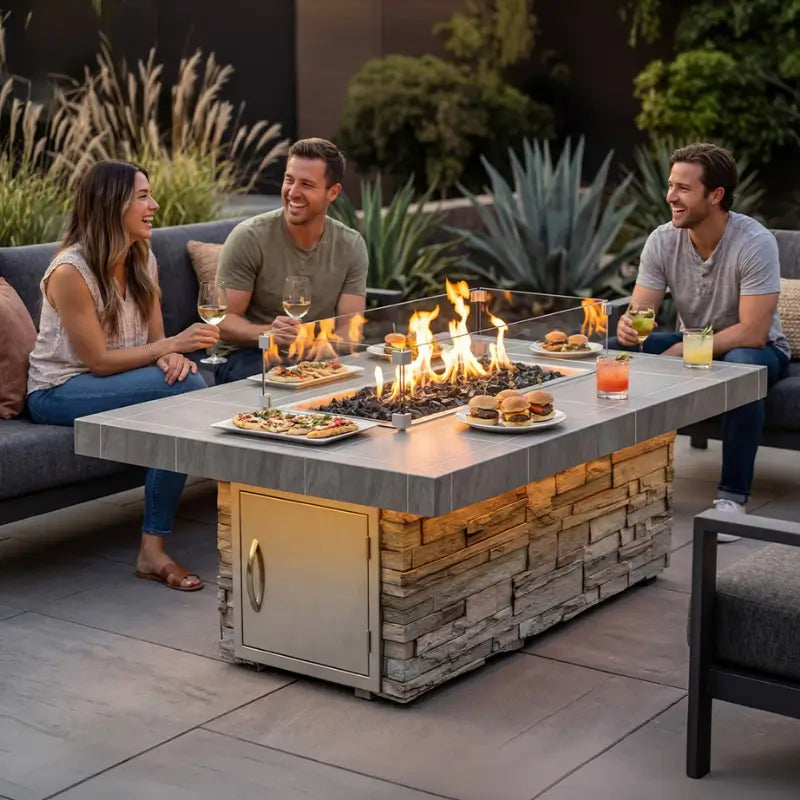 Cal Flame Mojave FPT-RT601M 72" Outdoor Gas Fire Pit – 90,000 BTU Fire Pits FPT-RT601M Flame Authority