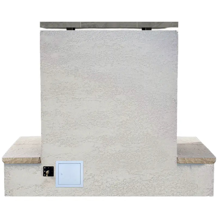 Cal Flame Sahara FRP-901-3 72-Inch Outdoor Gas Fireplace with Wrap-Around Mantel – 90,000 BTU Fireplaces Flame Authority