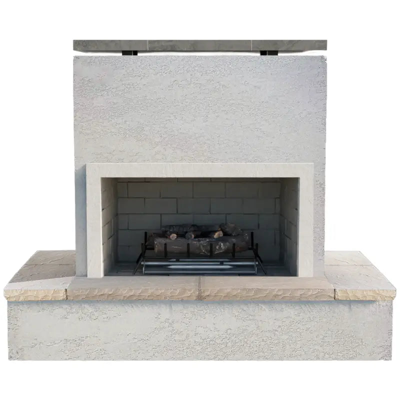 Cal Flame Sahara FRP-901-3 72-Inch Outdoor Gas Fireplace with Wrap-Around Mantel – 90,000 BTU Fireplaces Flame Authority