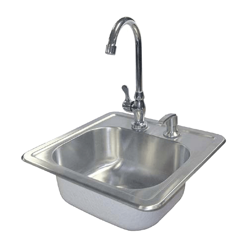 Cal Flame Stainless Steel Sink with Faucet & Soap Dispenser BBQ11963 BBQ Island Components BBQ11963 Flame Authority