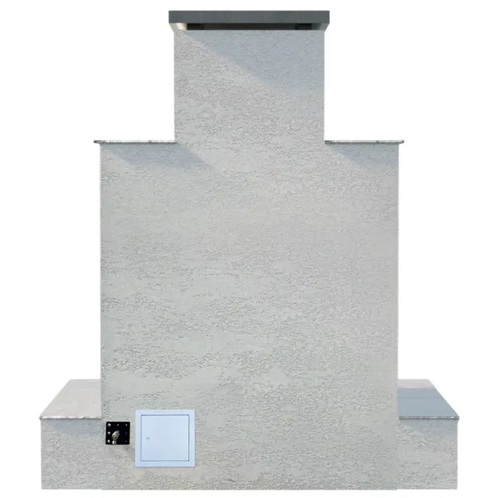 Cal Flame Tahiti 903-3 72-Inch Outdoor Gas Fireplace with Wrap-Around Mantel – 90,000 BTU
