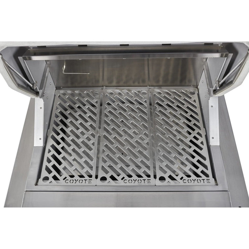 Coyote 28-inch Built-In Stainless Steel Pellet Grill C1P28 Grills C1P28 Flame Authority