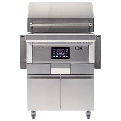 Coyote 28-inch Freestanding Stainless Steel Pellet Grill C1P28-FS Grills C1P28-FS Flame Authority