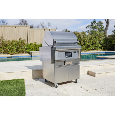 Coyote 28-inch Freestanding Stainless Steel Pellet Grill C1P28-FS Grills C1P28-FS Flame Authority