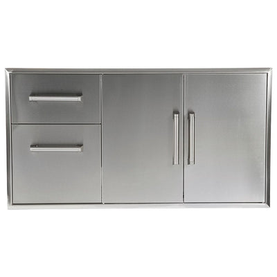 Coyote 45-inch Double Access Doors & Double Drawer Combo CCD-2DC BBQ Island Components CCD-2DC Flame Authority