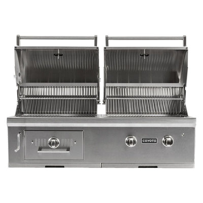 Coyote 50-inch Built-In Hybrid LP Gas and Charcoal Grill C1HY50LP Grills C1HY50LP Flame Authority